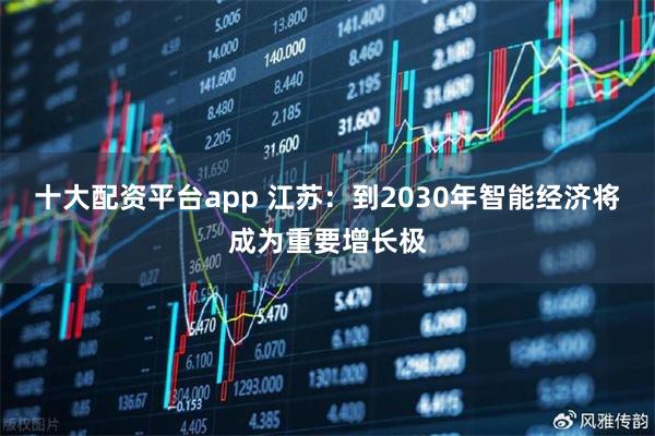 十大配资平台app 江苏：到2030年智能经济将成为重要增长极